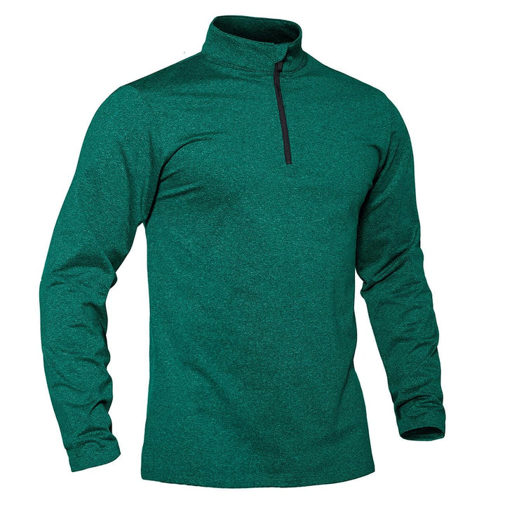 TACVASEN Herren 1/4 Zip Fleece Langarmshirts Laufshirts Jogging Tops Ski Sport Pullover mit Stehkrag