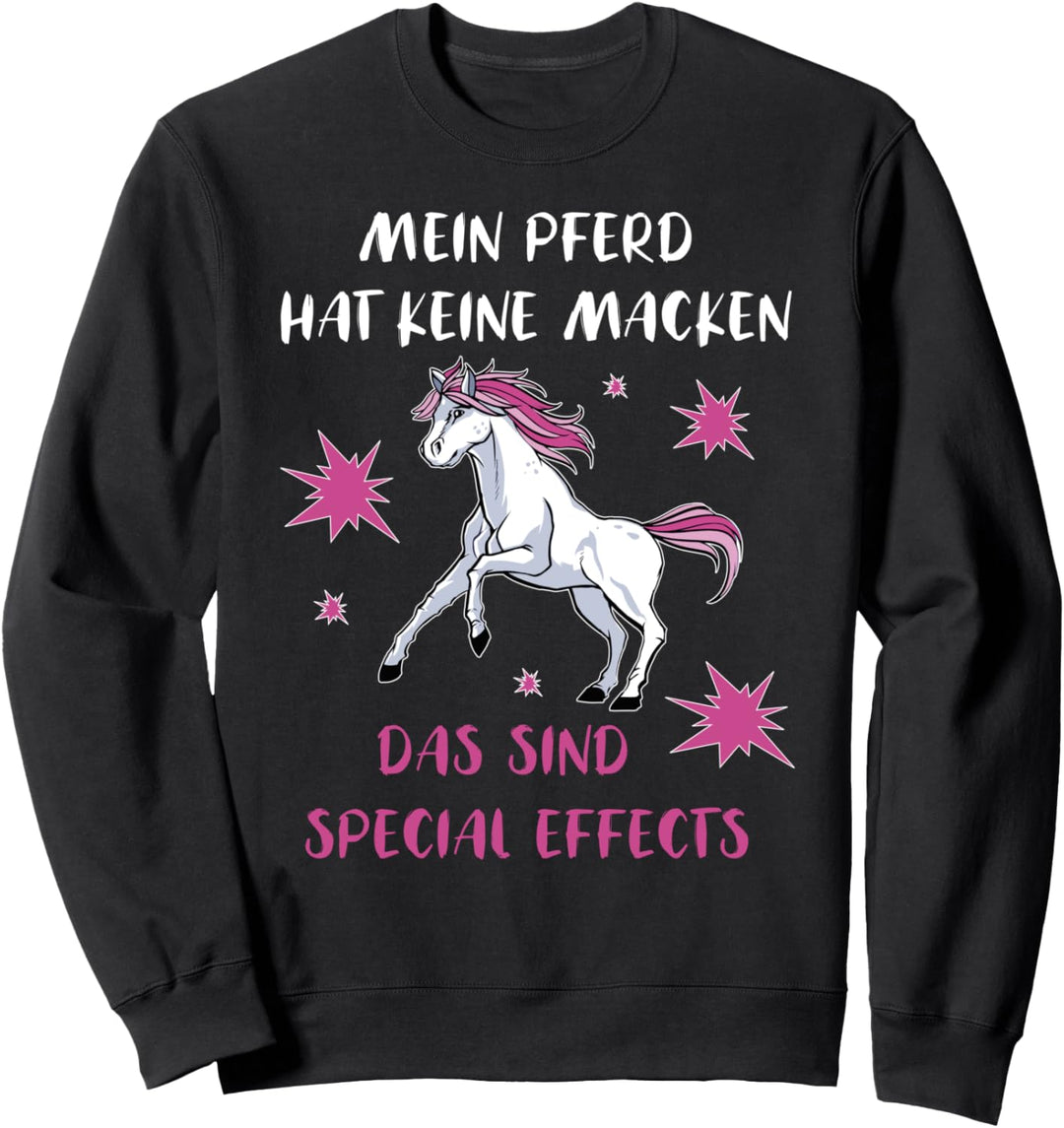Pferd Lustiger Spruch Reiterin Pferde Mädchen Sweatshirt