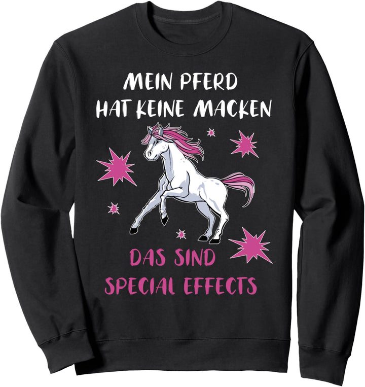 Pferd Lustiger Spruch Reiterin Pferde Mädchen Sweatshirt