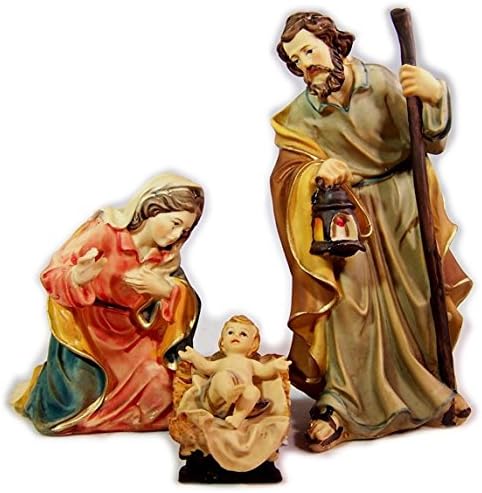 Mathias Krippenfiguren aus Polyresin, handbemalt. Weihnachtskrippe 11 TLG. 11 cm