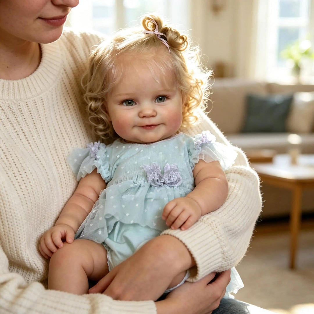 Zero Pam Reborn Baby Vollsilikon Lebensecht Mädchen, 50CM Lebensechte Baby Puppe Mit Haaren, Realist