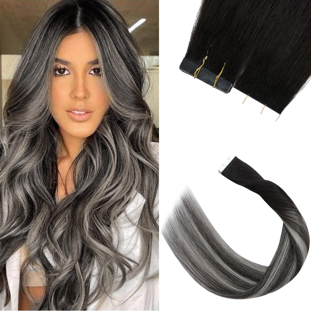 Silk-co Tape in Extensions Echthaar 20stk, leicht Version Tape Extensions Echthaar, Remy Haarextensi