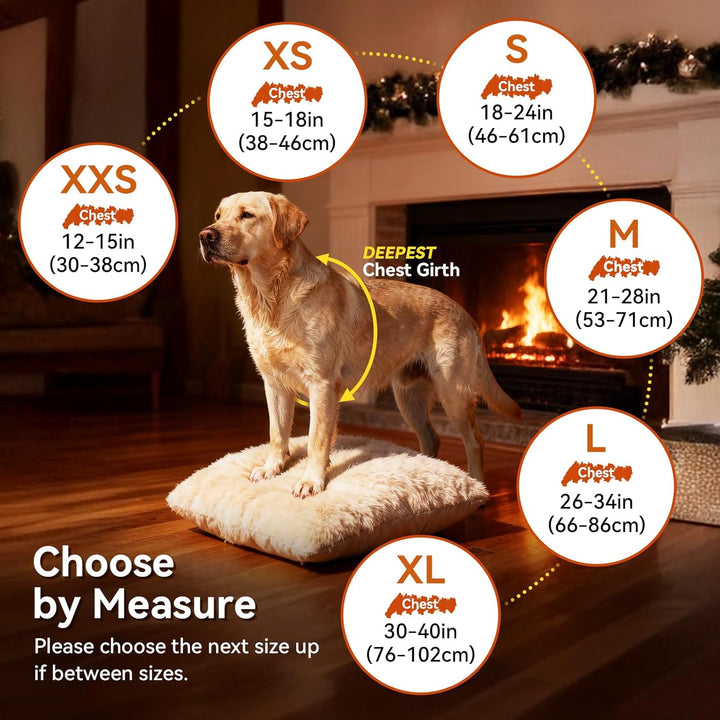 VIVAGLORY Softjoy Hundemantel, Wintermantel mit Bauchschutz, Hundejacke für Winter &amp; Weihnachten, Wa