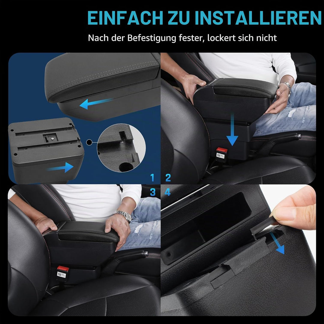 Armrest Box For Dacia Duster II 2018 2019 2020 2021 2022 Center Console Storage with Cup Holder Arm