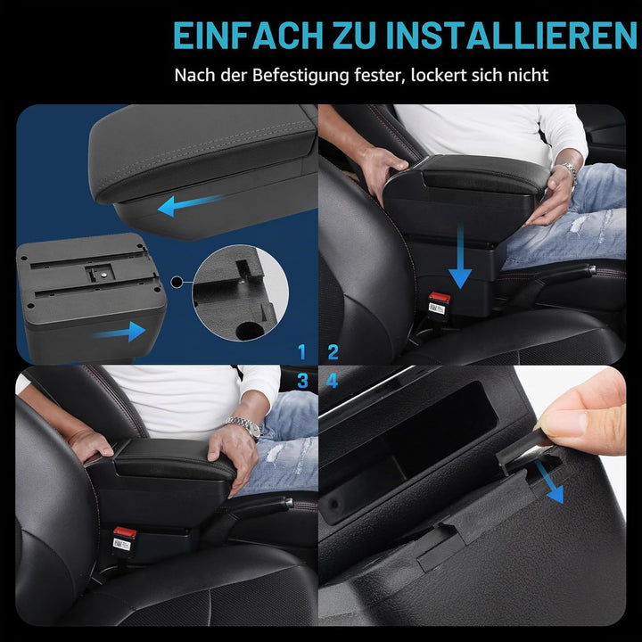 Armrest Box For Dacia Duster II 2018 2019 2020 2021 2022 Center Console Storage with Cup Holder Arm