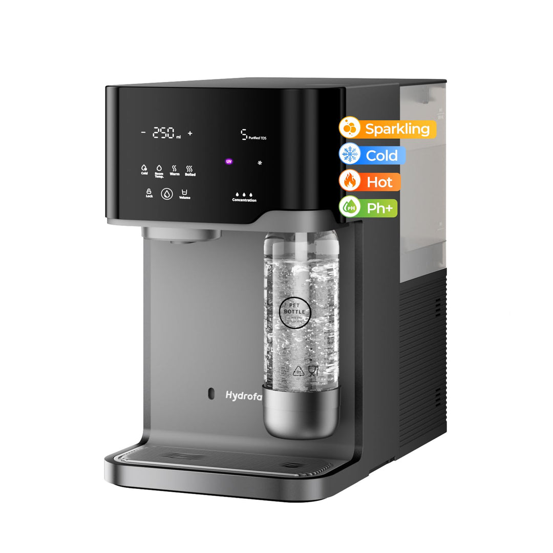 Osmoseanlage Wasserbar mit Wassersprudler, Auftisch Heisswasserspender &amp; Eiswasserspender, 6-Stufen