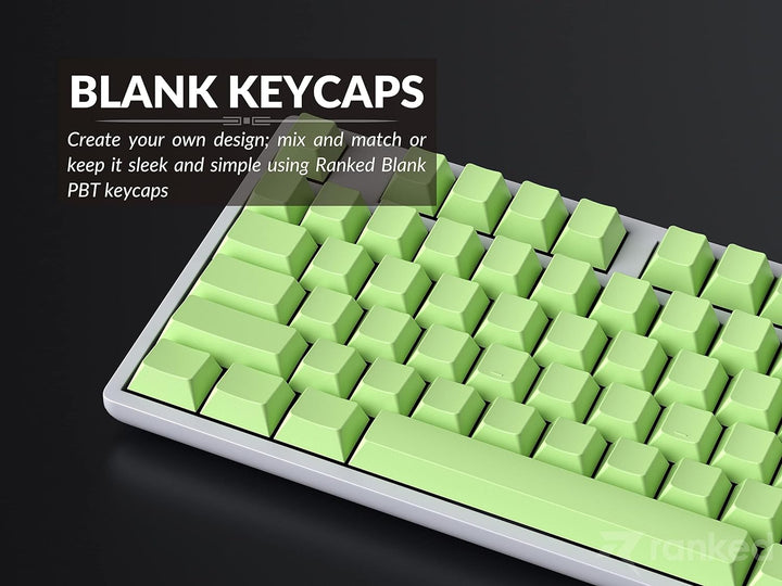 Ranked Leeres Premium-Tastenkappen-Set | 1,4 mm Dickes PBT | Cherry-Profil für Mechanische Tastatur