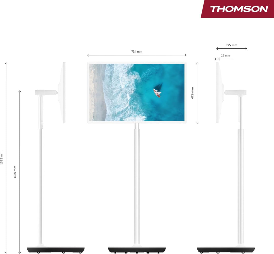 Thomson 32 Zoll (80 cm) Go TV HD (1366x768), Tragbarer Android Fernseher, Sprachsteuerung, Bluetooth