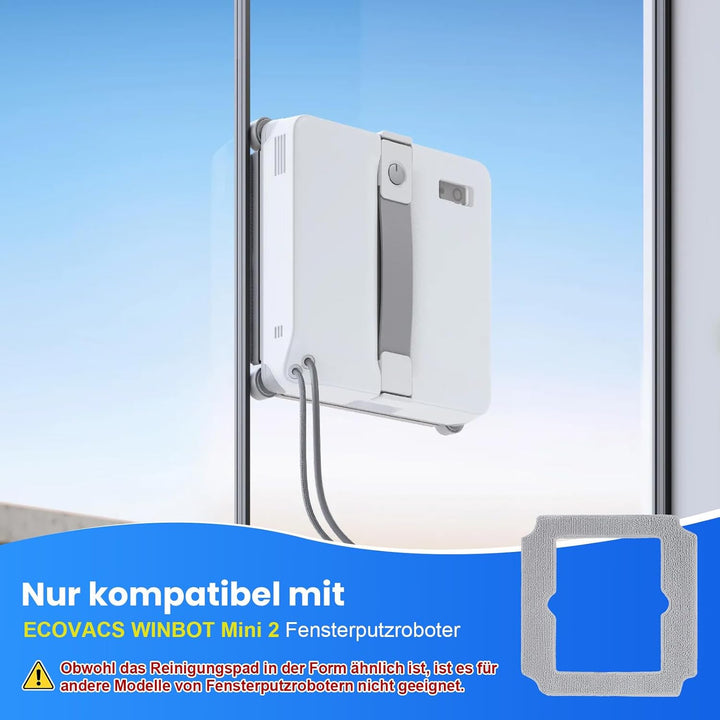 14 Stück Reinigungspad für ECOVACS WINBOT Mini 2 Fensterputzroboter, Waschbare Mikrofaser Wischtüche