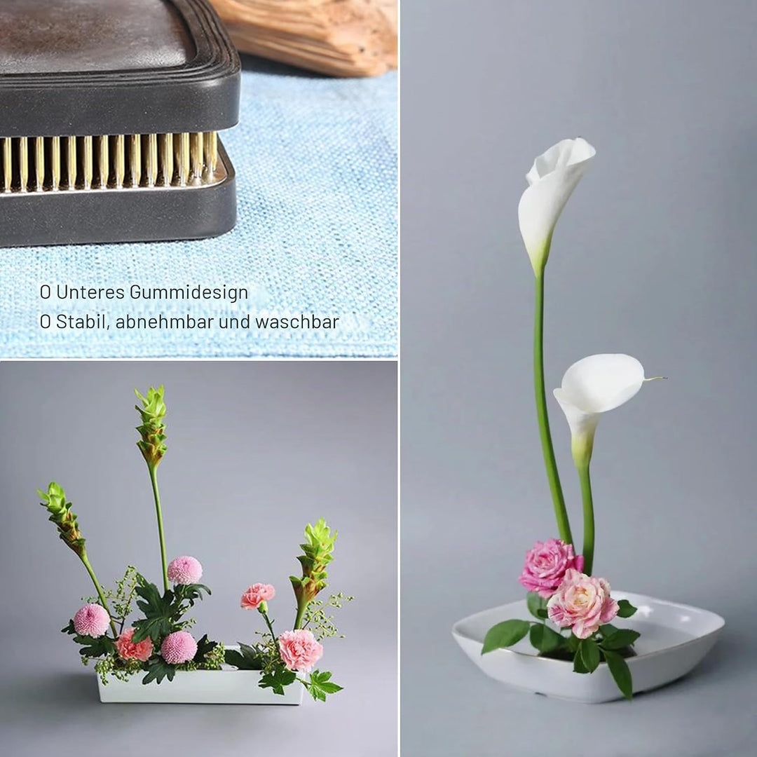 Blumen Kenzan Quadratische Blumensteckigel Flower Frog, Ikebana Kenzan Flower Arrangement Pin Ikeban