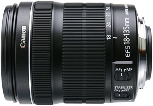 Canon EF-S 18 -135mm, F/3.5 -5.6 is STM Objektiv schwarz, schwarz