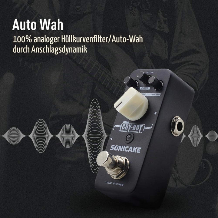 SONICAKE Auto Wah Pedal Cry Bot Hüllkurvenfilter Funky Bass Gitarre Effektpedal, Auto Wah