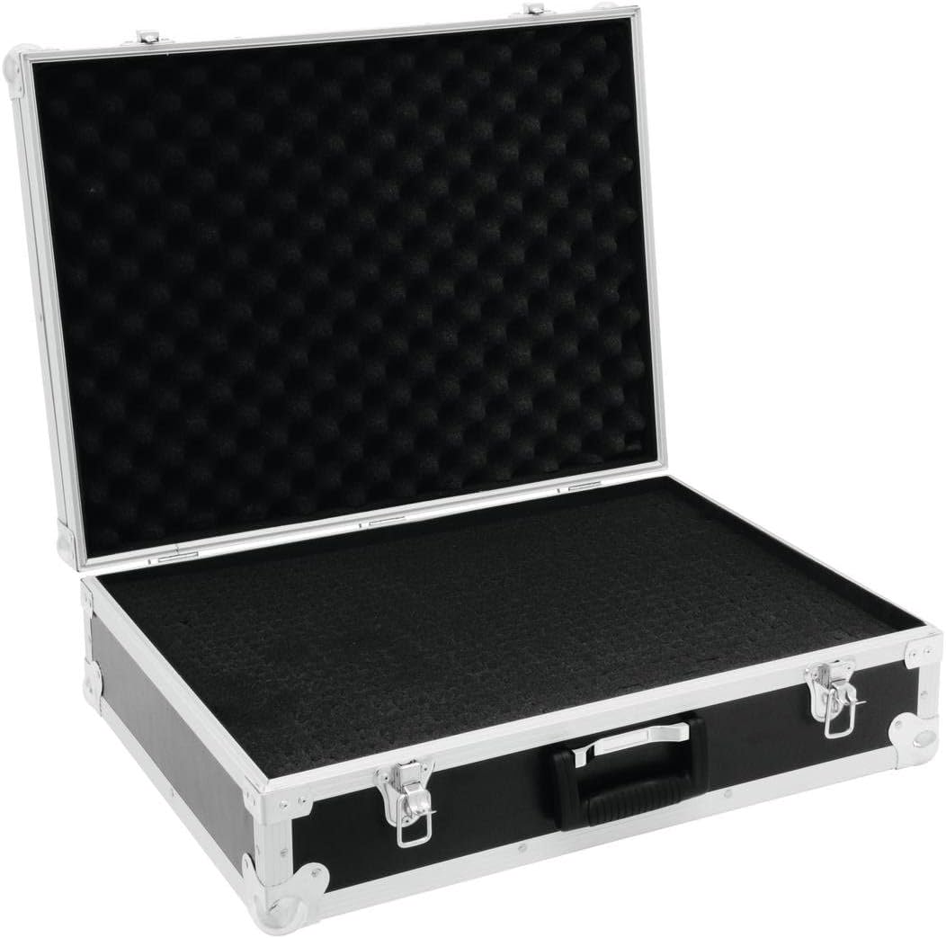ROADINGER Universal-Koffer-Case FOAM GR-4 schwarz | Flightcase mit flexibler Schaumeinlage und 580 x
