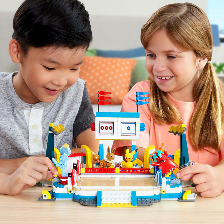 MEGA Pokémon Actionfigur-Bauspielzeug, Trainingsarena mit 1101 Teilen, Kampfspiel und 5 bewegliche F
