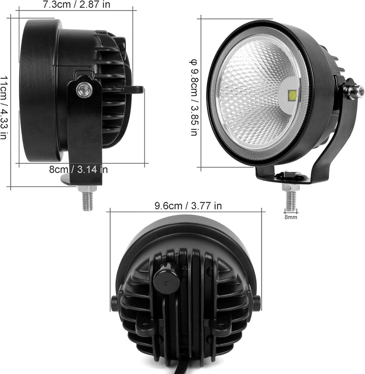 4 Zoll Led Fahrlicht 60W Weiss Zusatzscheinwerfer Wasserdichtes Arbeitslicht Für Fahrzeuge Motorräde