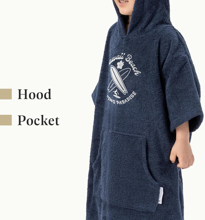 HOMELEVEL Badeponcho für Kinder und Teenager - Poncho Handtuch für Strand Schwimmbad - Surfponcho mi
