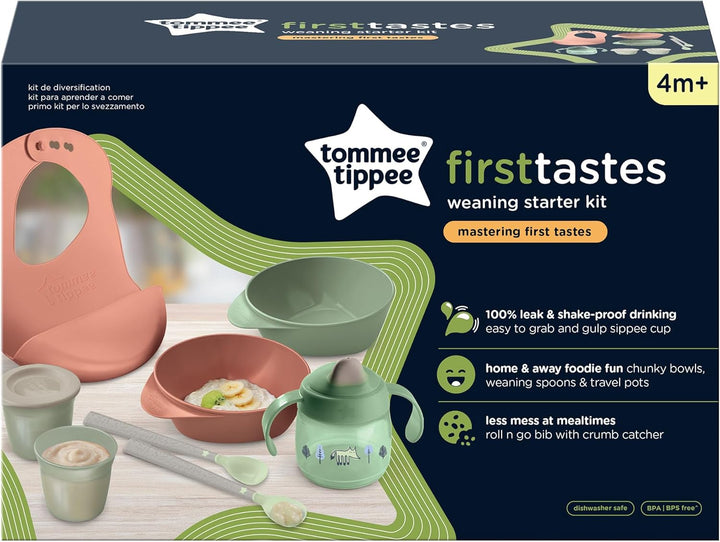 Tommee Tippee Firsttastes Entwöhnungs-Starterset ab 4 Monate,Essschalen und Löffel für Kleinkinder,