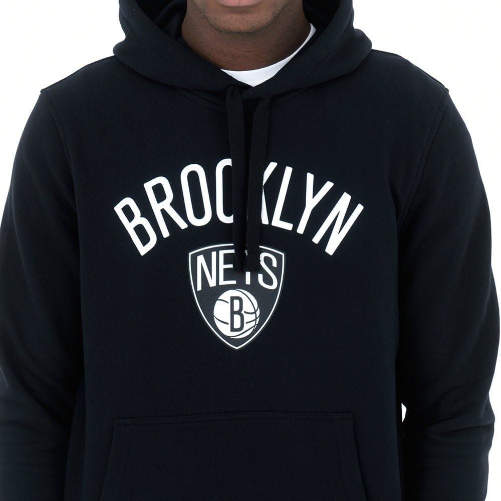 New Era Herren Brooklyn Nets Kapuzenpullover Herren Kapuzenpullover M Schwarz, M Schwarz