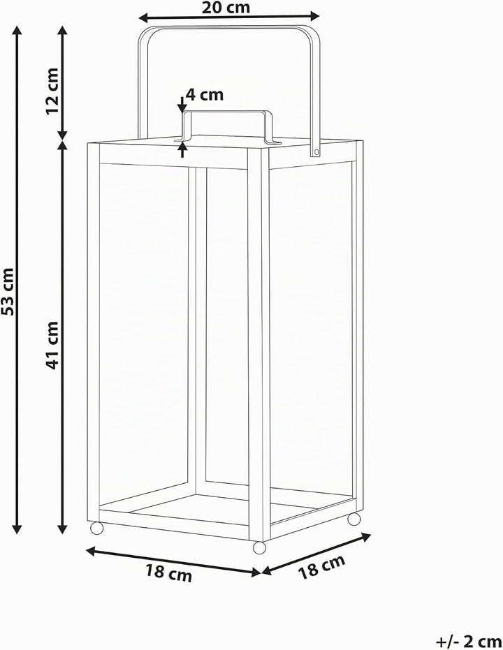 Windlichtlaterne Laterne Dekolaterne schwarz Metall Glaseinsatz H: 41 cm Lepar