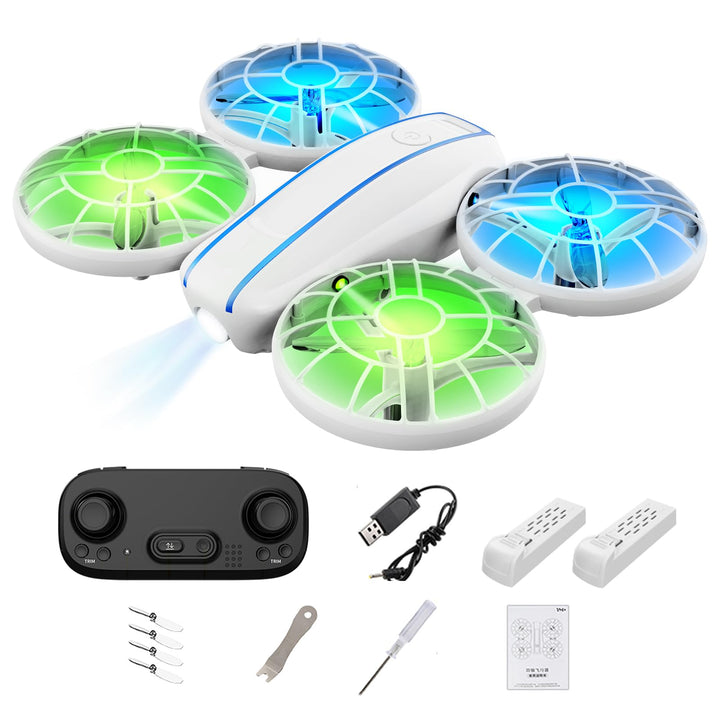 RC Drohne für Kinder und Anfänger, Mini Quadcopter mit LED-Lichtern und 3D-Flips, einfach zu fliegen