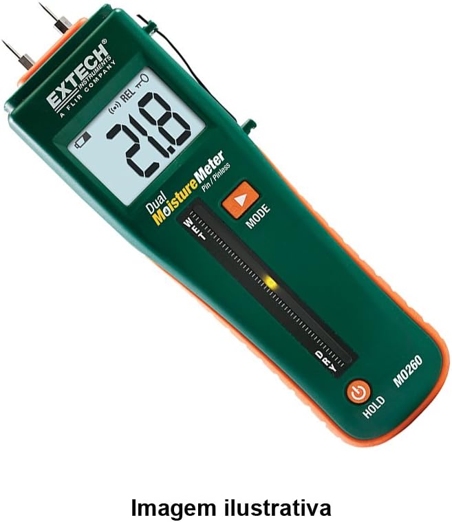 Extech MO260 Materialfeuchtemessgerät Messbereich Baufeuchtigkeit (Bereich) 0 bis 99.9% vol Messber