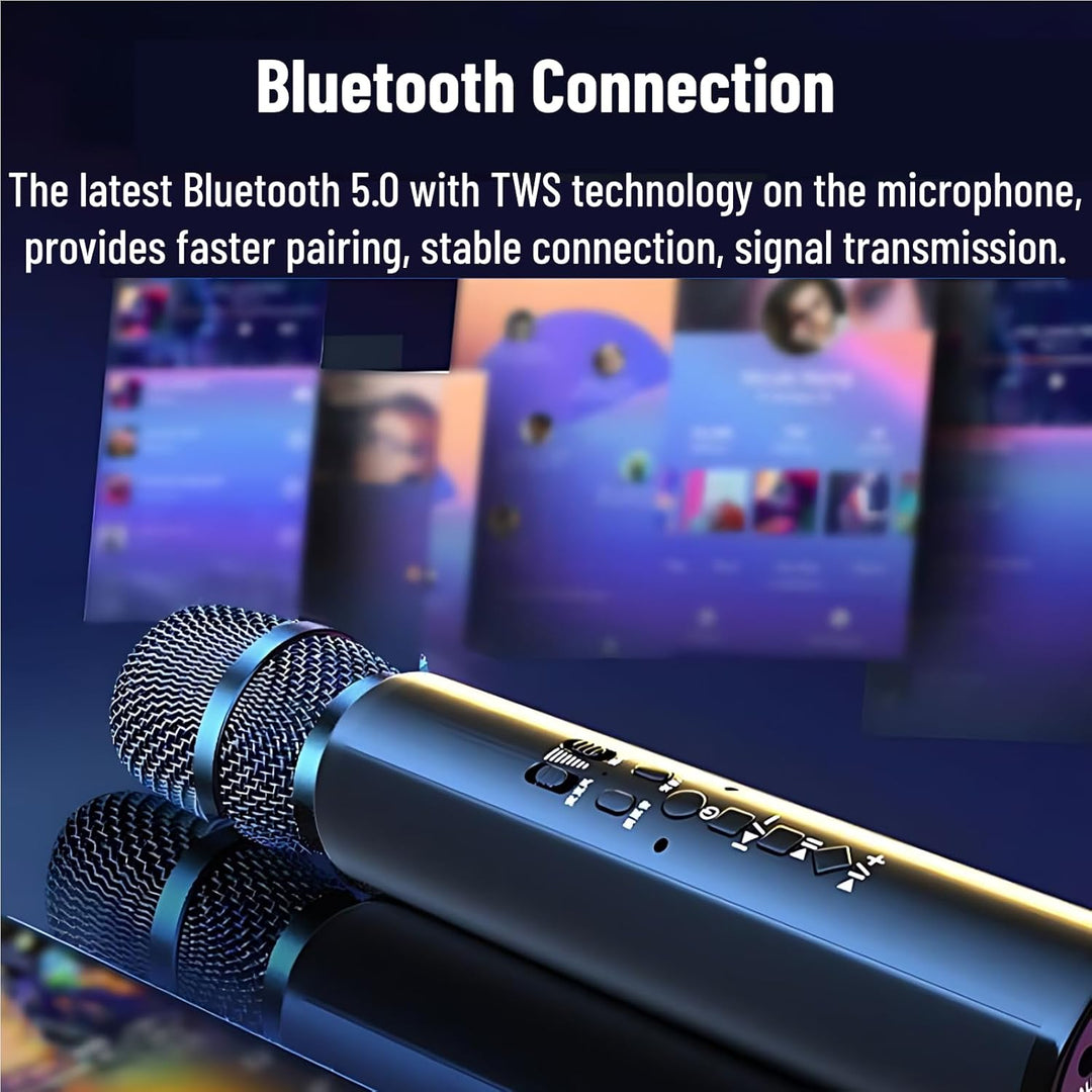 Drahtloses Karaoke-Mikrofon, Stereo-Bluetooth-Mikrofon Zum Singen, mit -/Geräusch Reduzierung/Ohr üb