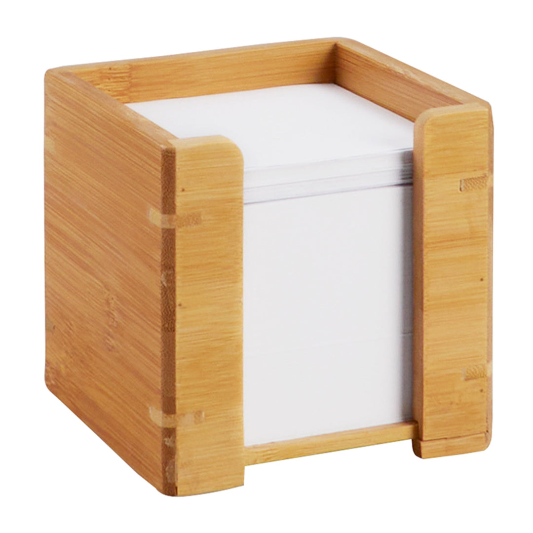 Zettelbox Holz Zettelkasten aus Bambus mit 900 Notizzetteln