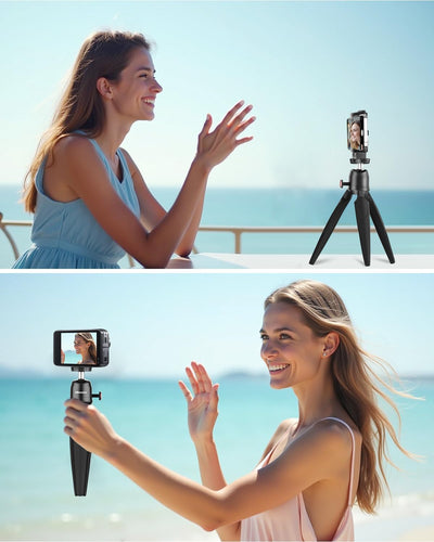 UBeesize Mini Stativ für Action Camera, RS-21 Tragbar Reise Vlog Stativ Ständer, Mini Selfie Stick S