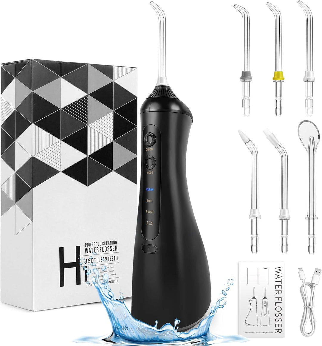 VickyHome Munddusche 3 Modi 6 Düsen Water Flosser, Munddusche Oral Zahnzwischenraumreiniger 320ML Wa