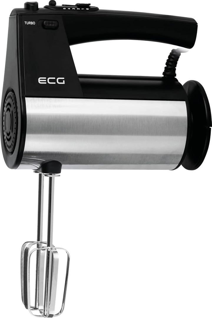 ECG RS 5011 Handmixer, 10 Geschwindigkeitsstufen, TURBO-Boost-Taste, 2 Rührbesen, 2 Knethaken, 700 W