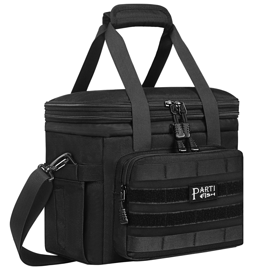 Kühltasche Faltbar Lunch Tasche Weich kühlbox für Herren Baustelle, Gross 15l 18l Erweiterbar 2-Deck