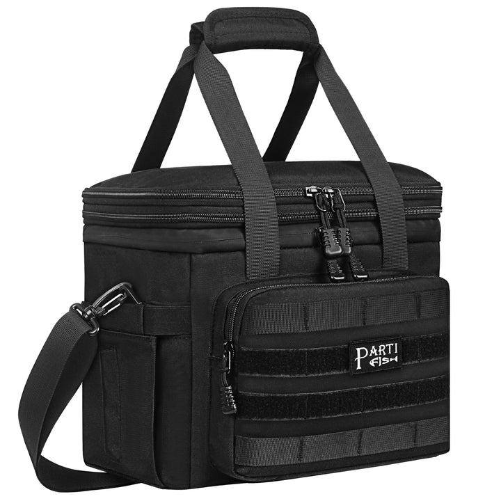Kühltasche Faltbar Lunch Tasche Weich kühlbox für Herren Baustelle, Gross 15l 18l Erweiterbar 2-Deck