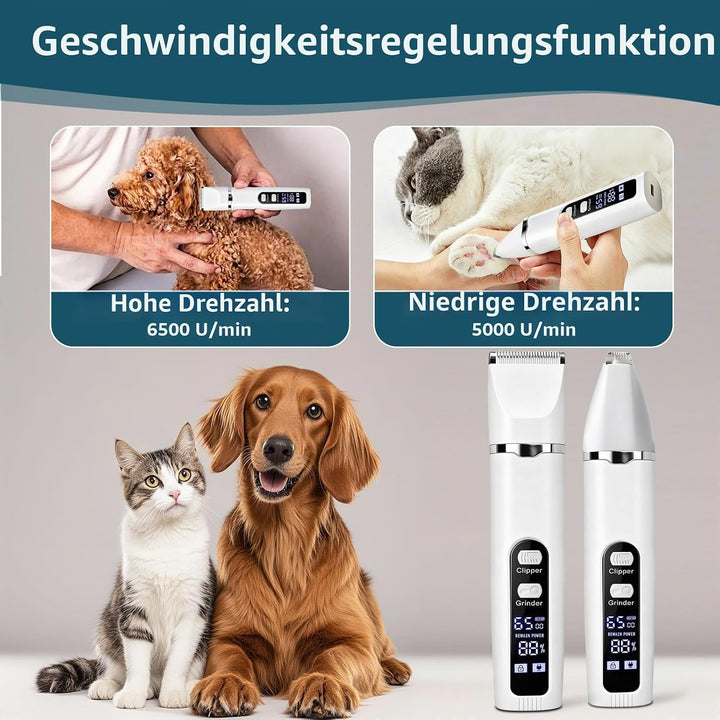 Hundeschermaschine Profi Set, Schermaschine Hund &amp; Katze Leise Tierhaarschneidemaschine, Hundehaarsc