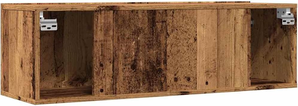 vidaXL TV-Wandschränke 2 STK. Altholz-Optik 100x30x30 cm, HiFi-Schrank, TV-Konsole, TV-Möbel, Medien