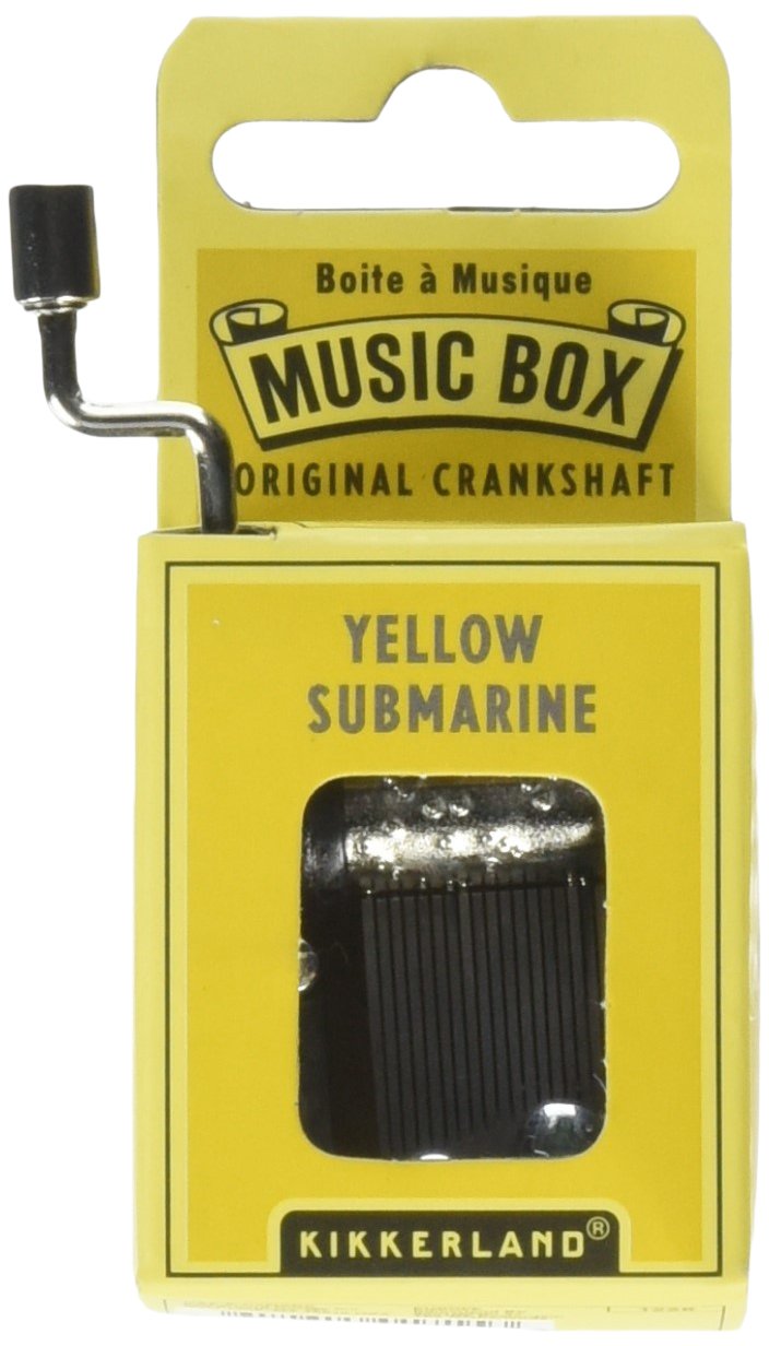 Kikkerland Yellow Submarine Crank Music Box Gelbes U-Boot, Gelbes U-Boot