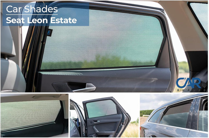 Satz Car Shades (Hintertüren) kompatibel mit Seat Leon IV ST Sportstourer 2020- (2-teilig)