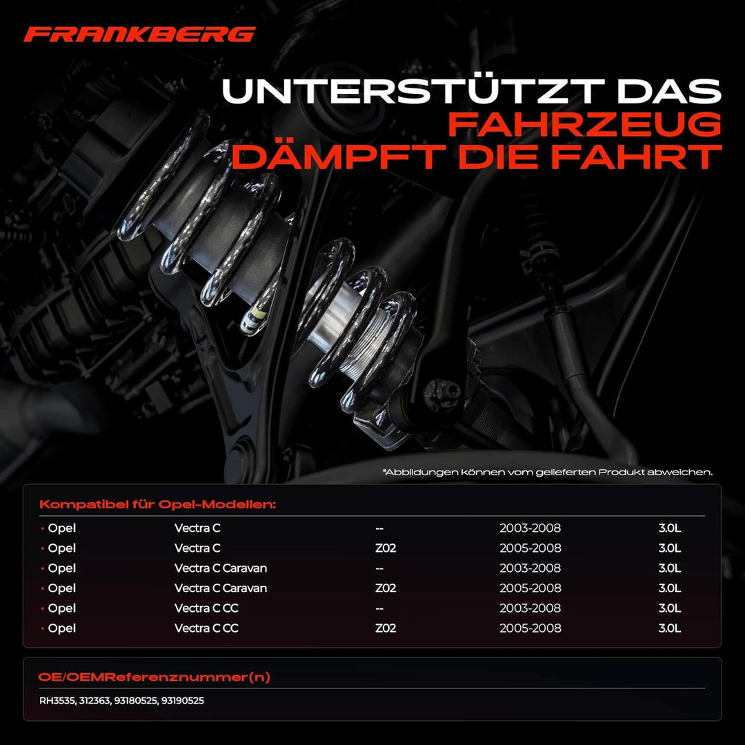 Frankberg 2x Federn Fahrwerksfeder Vorderachse Kompatibel mit Vectra C Z02 2003-2008 Vectra C Carava