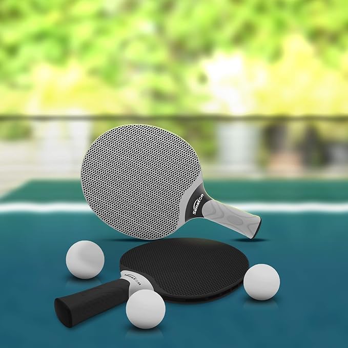 Senston Tischtennisschläger Set, professionelle Tischtennisschläger mit 3 Bällen, Ping Pong Paddel S