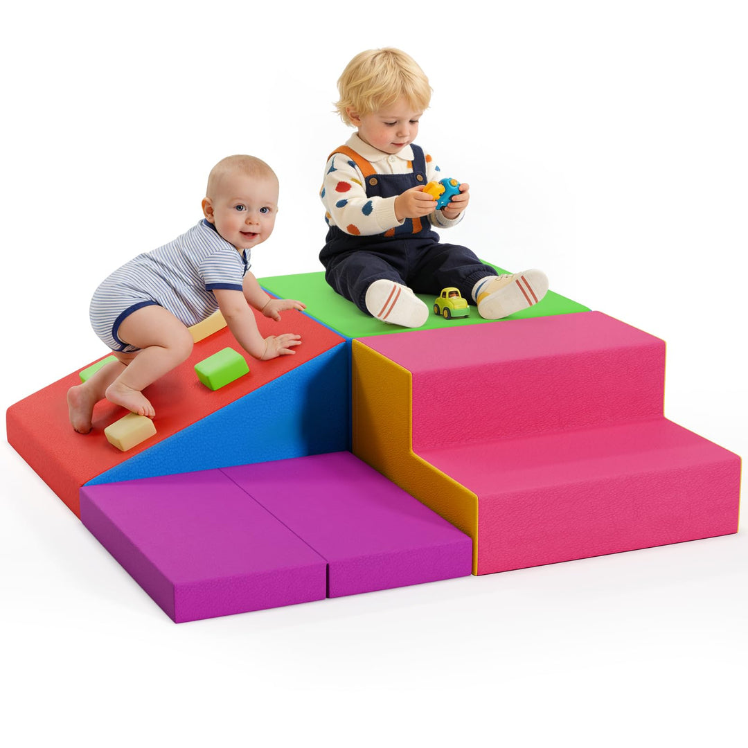 Baby-Schaumstoffbausteine, XXL Softplay-Set für Kleinkinder von 1–3 Jahren, Schaumstoff Bausteine fü