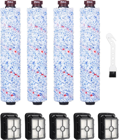 Zubehör für Bissell Crosswave 3-In-1,4 Bürstenrolle Und 5 Filter für Bissell Crosswave 3-in-1, Hartb
