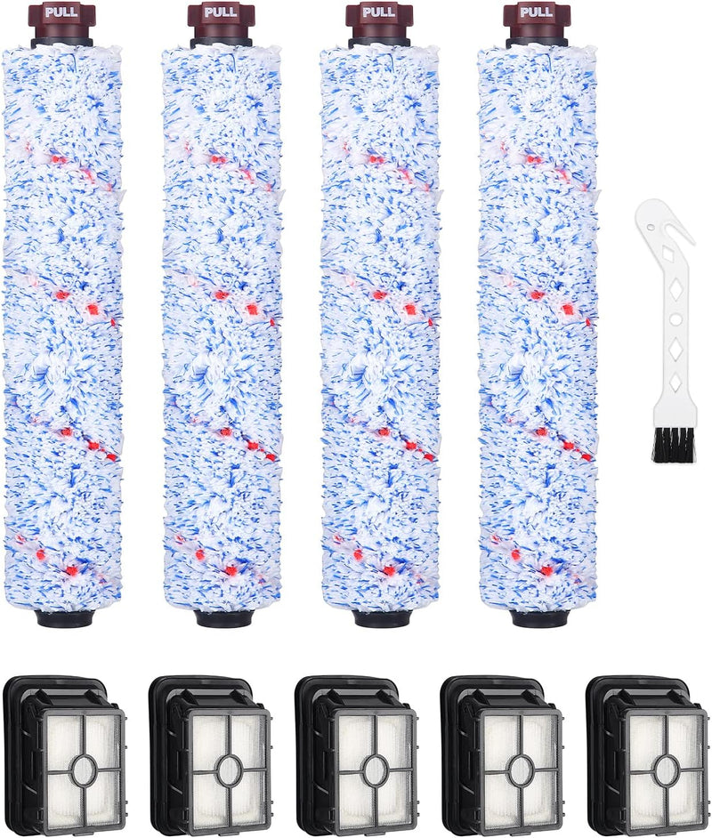 Zubehör für Bissell Crosswave 3-In-1,4 Bürstenrolle Und 5 Filter für Bissell Crosswave 3-in-1, Hartb