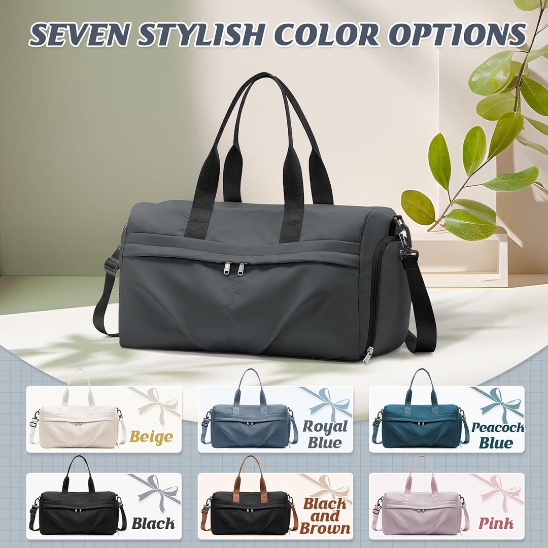 HYC00 Sport Duffel Bag Damen Sporttasche mit Schuhfach Reisetasche Damen Herren Weekender Overnight