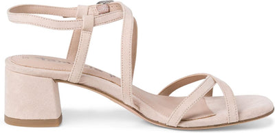 Tamaris Damen Sandaletten, Frauen Sandalen,TOUCHit-Fussbett 37 EU Schmal Beige, 37 EU Schmal Beige