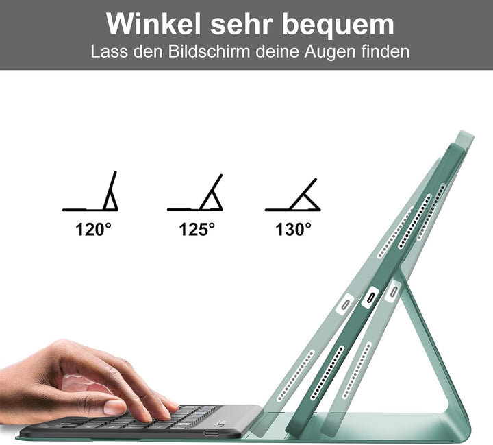 Occtingkind für Lenovo Idea Tab Pro 12,7 Hülle mit Tastatur, Abnehmbare Bluetooth Tastatur für Lenov