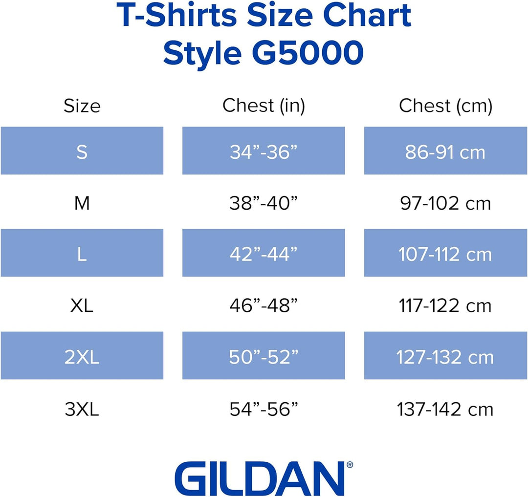 Gildan Unisex T-shirt aus Schwerer Baumwolle Mehrfarbig ,Stil G5000 T-Shirt XXL Marineblau (10er-pac