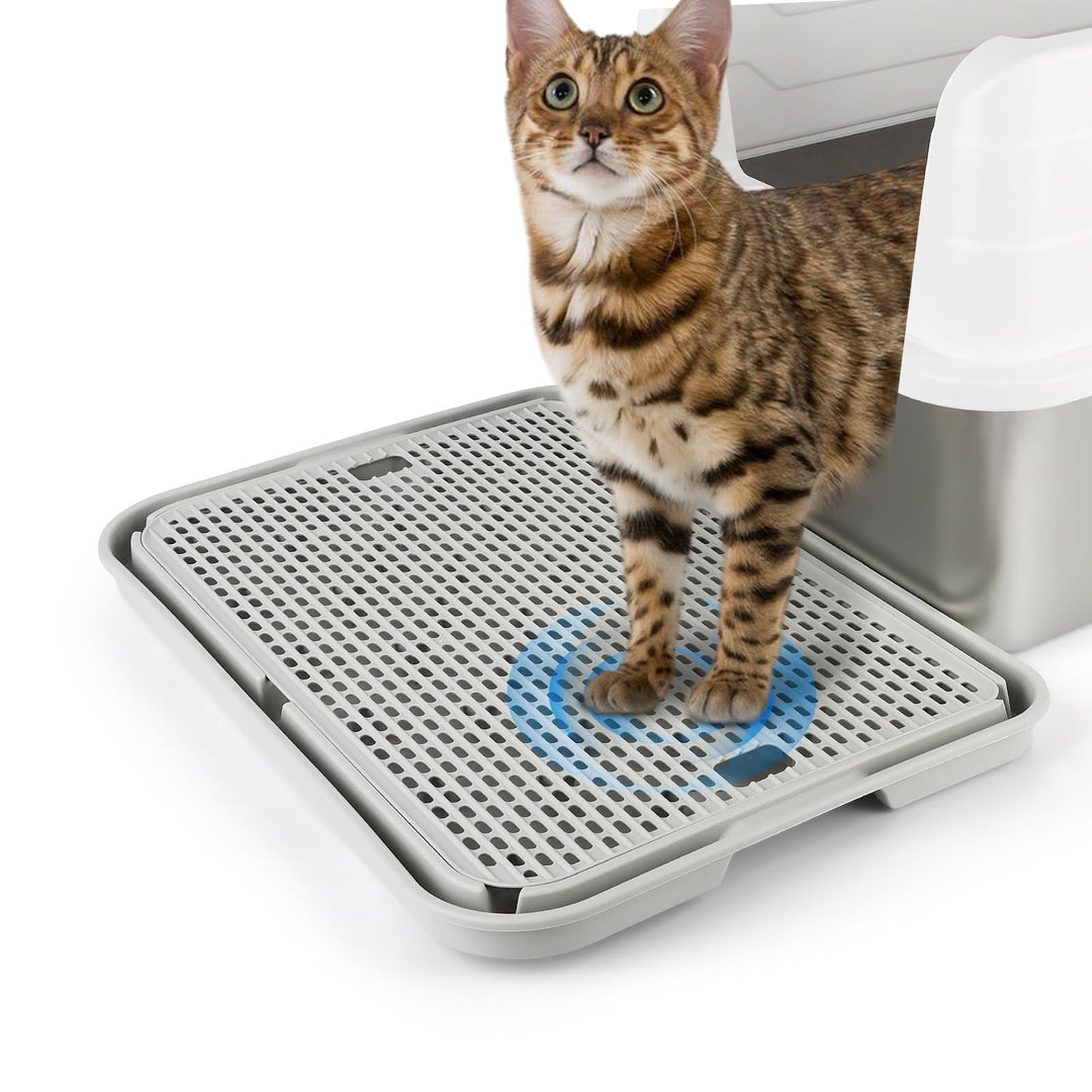 Katzenstreu Rampe, Katzentreppe/Katzentoilettenrampe/Katzenfänger Litter Trapper mit Filterfunktion,