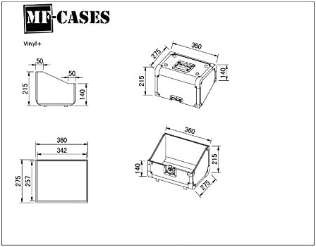 MF-Cases rot für 80 Vinyls Case DJ Platten Schallplatte Flightcase, Rot