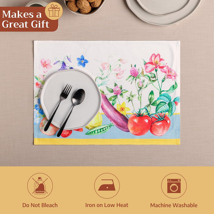 Maison d' Hermine Tischsets, 100% Baumwollstoff, Set mit 4 dekorativen, waschbaren Tischsets für Mut