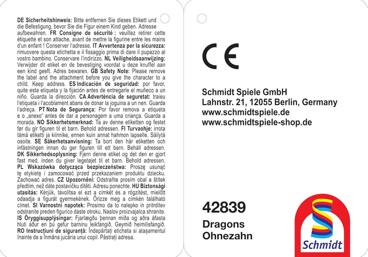 Schmidt Spiele 42839 Dragons, Ohnezahn, 18 cm, Plüschfigur Ohnezahn 18cm, Ohnezahn 18cm