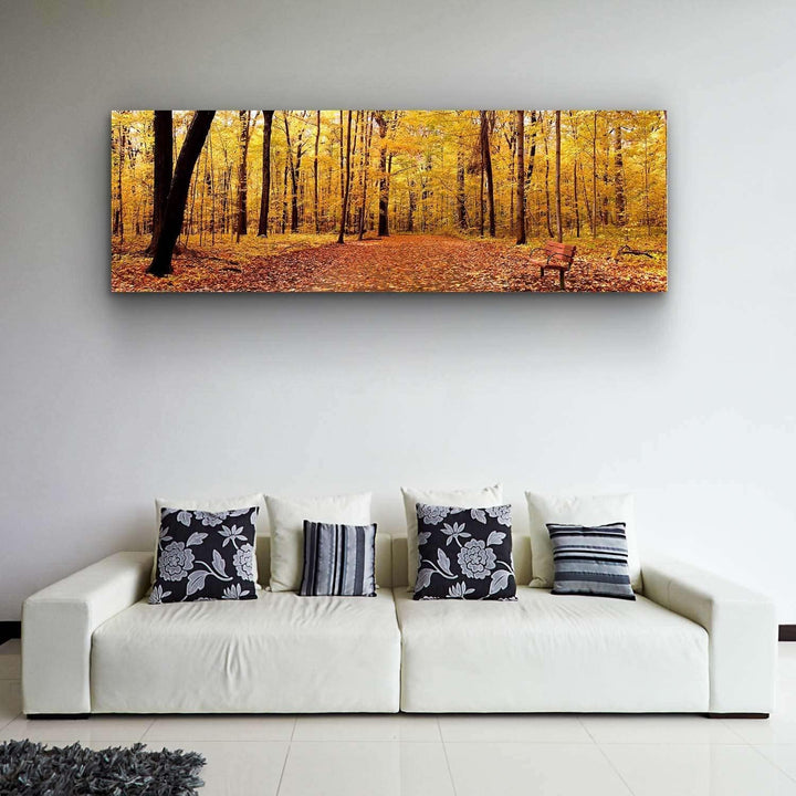 Startonight Bilder Herbst Panorama, Leinwandbilder Moderne Kunst, Landschaft Wanddeko Kunstdrucke, W